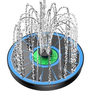 Solar Fountain Pump Full Glass -No Battery, 3.5W Solar Bird Bath Fountains